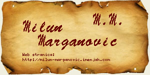 Milun Marganović vizit kartica